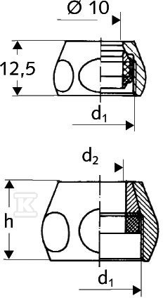 Złącze zaciskowe kompletne 3/8"x10 mm, - 265000699