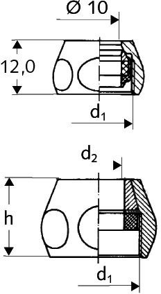 Затискач роз'єм в комплекті 3/8"x12mm, - 265060699