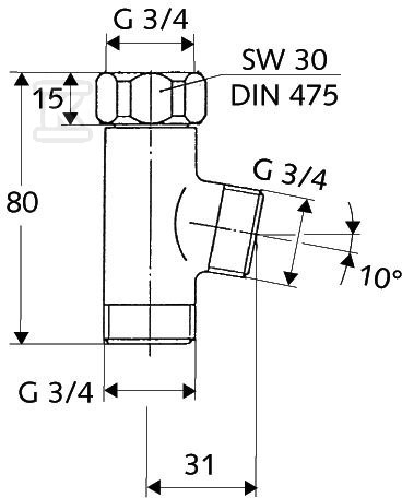 Trójnik 1/2"x1/2"x1/2", chrom - 270880699