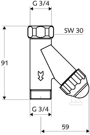 Filtr zabezpieczający do armatury 3/4" - 270950699