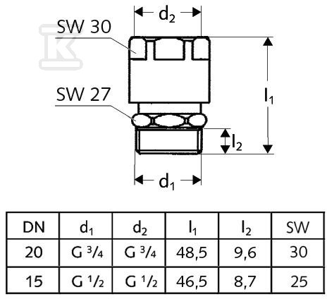 Napowietrzacz przewodu 3/4" - 286020699