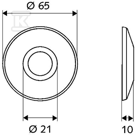 Rozeta przesuwna 65 mm 1/2" chrom - 624700699