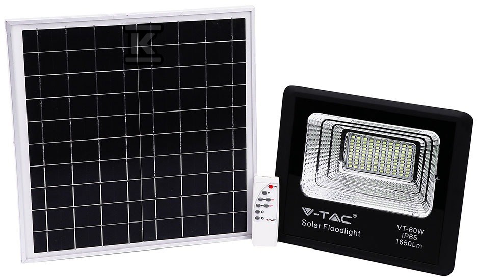 V-TAC 20V crni LED solarni projektor - 8575