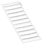 Мата-маркер WMB, як картка, з надруком, 1 ... 50 (2x), з можливістю розтягування з 5 мм до 5,2 мм, надрук горизонтально, для засувного монтажу, білий.