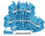 Double deck terminal block N/N without marker support for Ex e II and Ex i applications for 35 x 15 and 35 x 7.5 TS rail 2.5 mm² Push-in CAGE CLAMP® 2.50 mm² blue