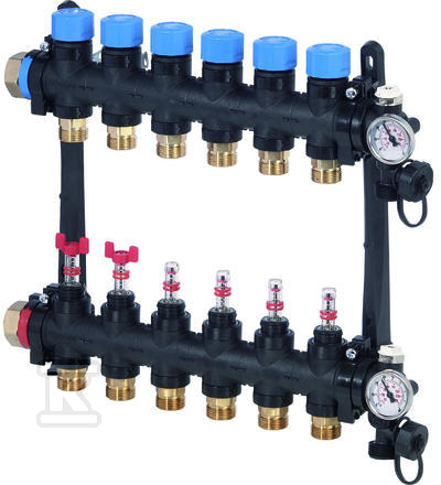 Uponor Vario M manifold with flow meter - 1085951