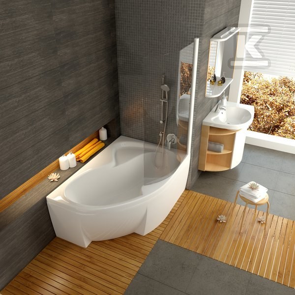 ROSA II corner bath 150x105 P white - CJ21000000