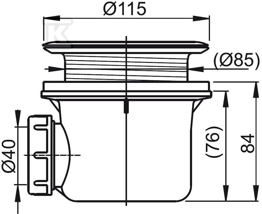 Сифон для піддону BASIC 90 - X01308