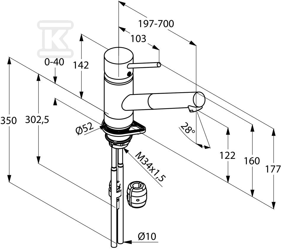 SCOPE Single lever kitchen mixer DN 8 - 339310575