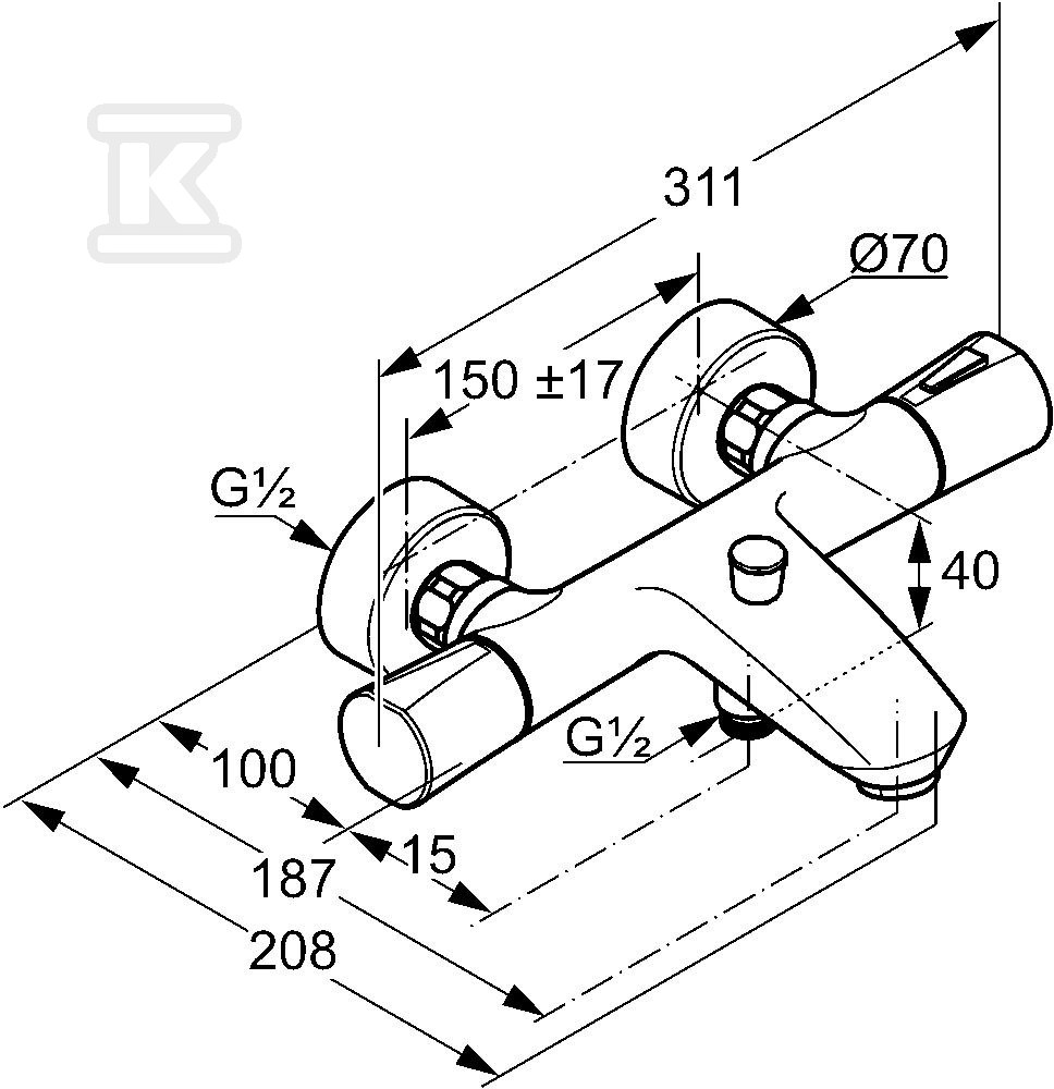 Bateria wannowo-prysznicowa z - 351010538