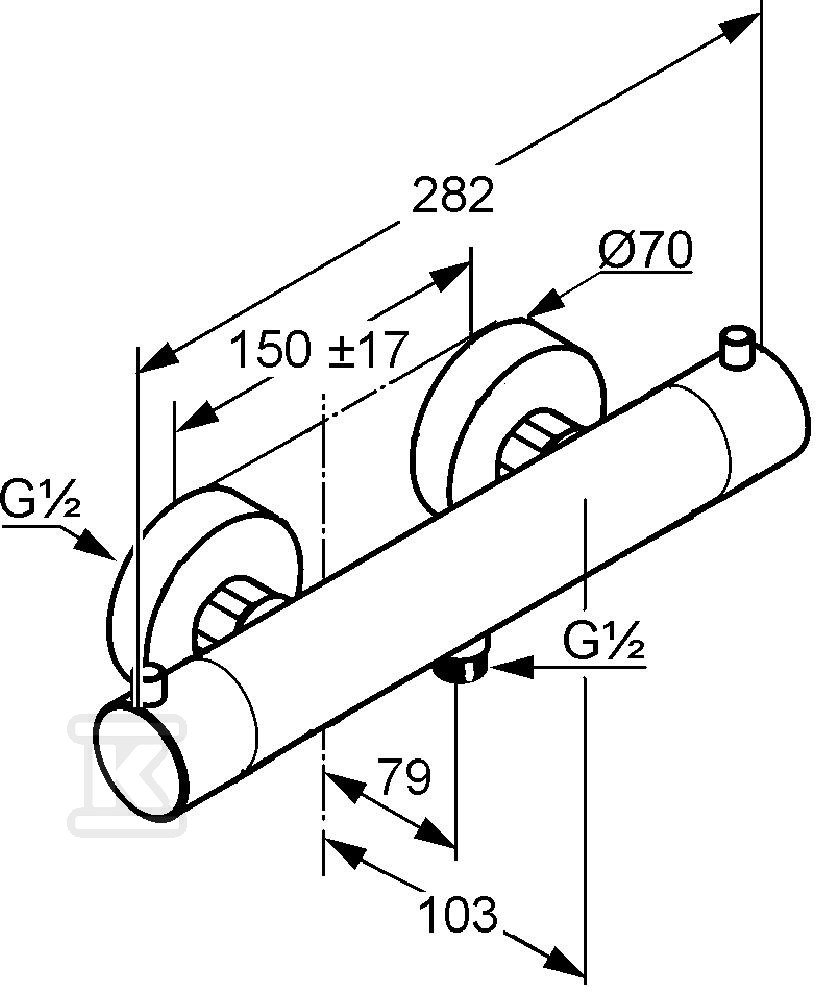 Bateria prysznicowa Objekta Term E - 352000538