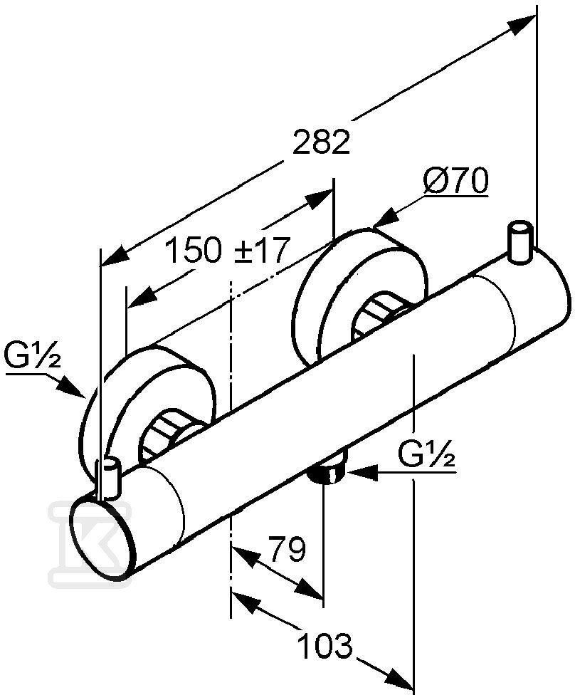 Bateria prysznicowa Bozz dwuuchwytowa z - 352030538