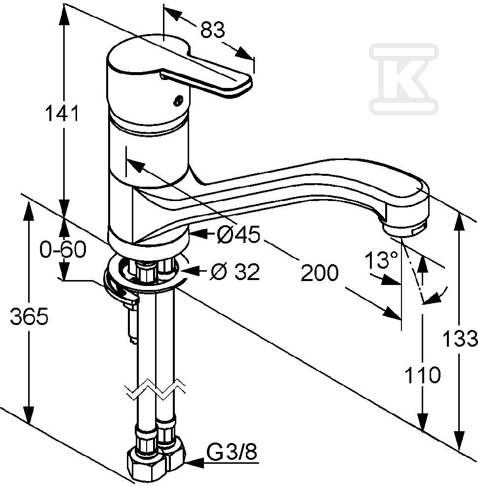 LOGO NEO Single lever kitchen mixer DN - 379130575