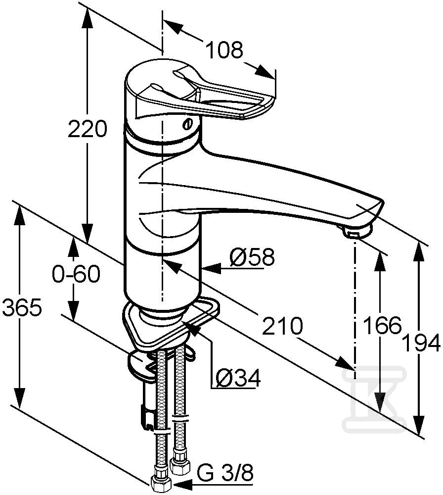 Bateria stojąca MX jednouchwytowa DN10 - 399040562