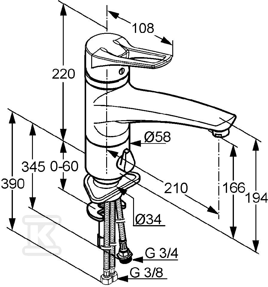 Bateria stojąca MX jednouchwytowa Multi - 399060562