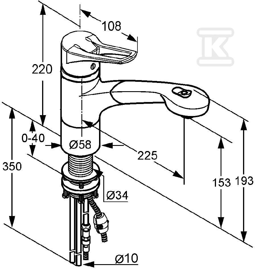 MX Single lever kitchen mixer DN 10 - 399410562