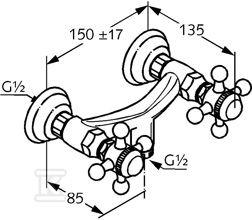 ADLON Two-handle shower mixer DN 15 - 516104520