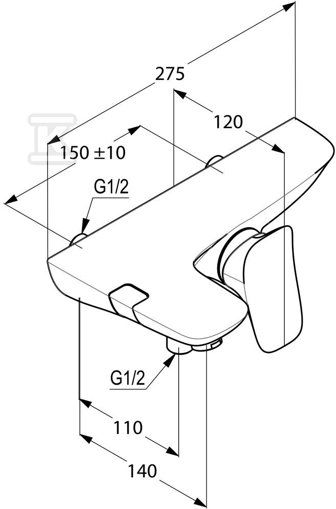 KLUDI AMBIENTA Single lever bath and - 534450575