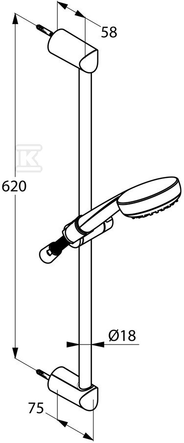 Zestaw prysznicowy Kludi Logo 1S - 6816005-00