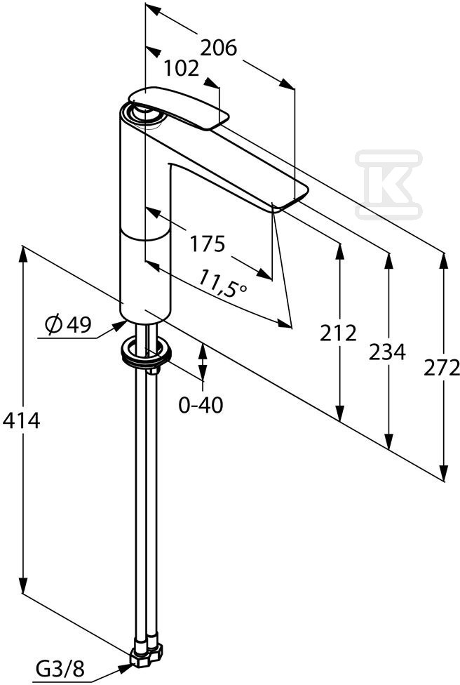 Bateria umywalkowa Kludi Balance - 522960575