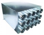 Fifteen-pipe manifold with adjustable panel 15x75/200