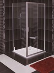 BLIX BLPS-80 shower screen fixed aluminum, transparent