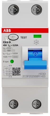 Wyłącznik różnicowo-prądowy, 2P, B, - 2CSF202568R1400