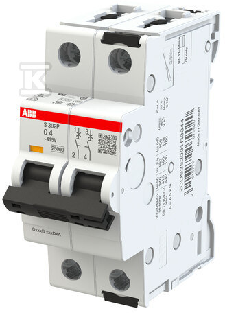 Wyłącznik nadmiarowo-prądowy, 2P, - 2CDS382001R0044
