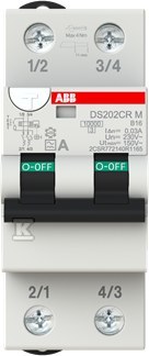 Wyłącznik różnicowo-nadprądowy, 2P, - 2CSR772140R1165