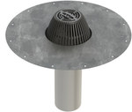 Roof drain made of acid-resistant steel, model A Ø 110 (length 350 mm)