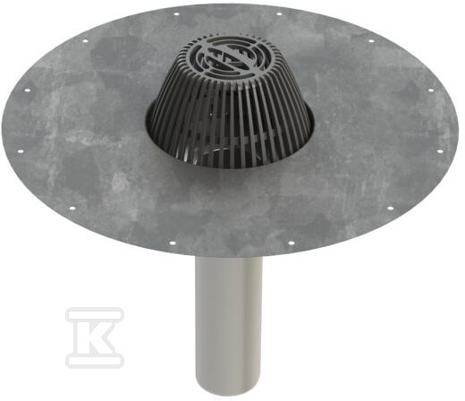 Roof drain made of acid-proof steel, - 390001