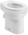 A standing toilet, horizontal outflow