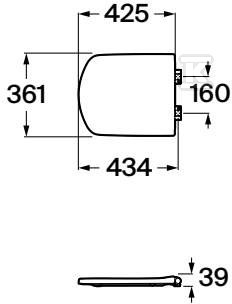 Toilet seat Dama Senso soft-close, - A801512004