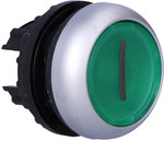 Drive M22-DRL-G-X1, illuminated flat button, green, without spring-return