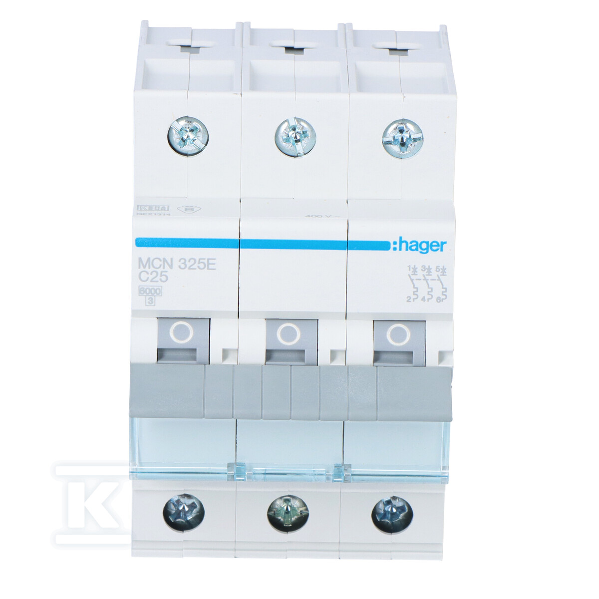 MCB, 6kA, C крива, 3 полюси, 25A - MCN325E
