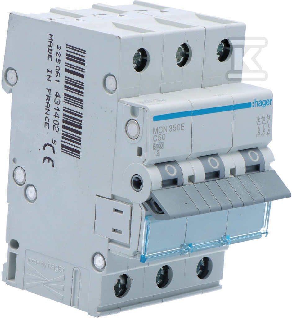 Schutzschalter, 6kA, Charakteristik C, - MCN350E