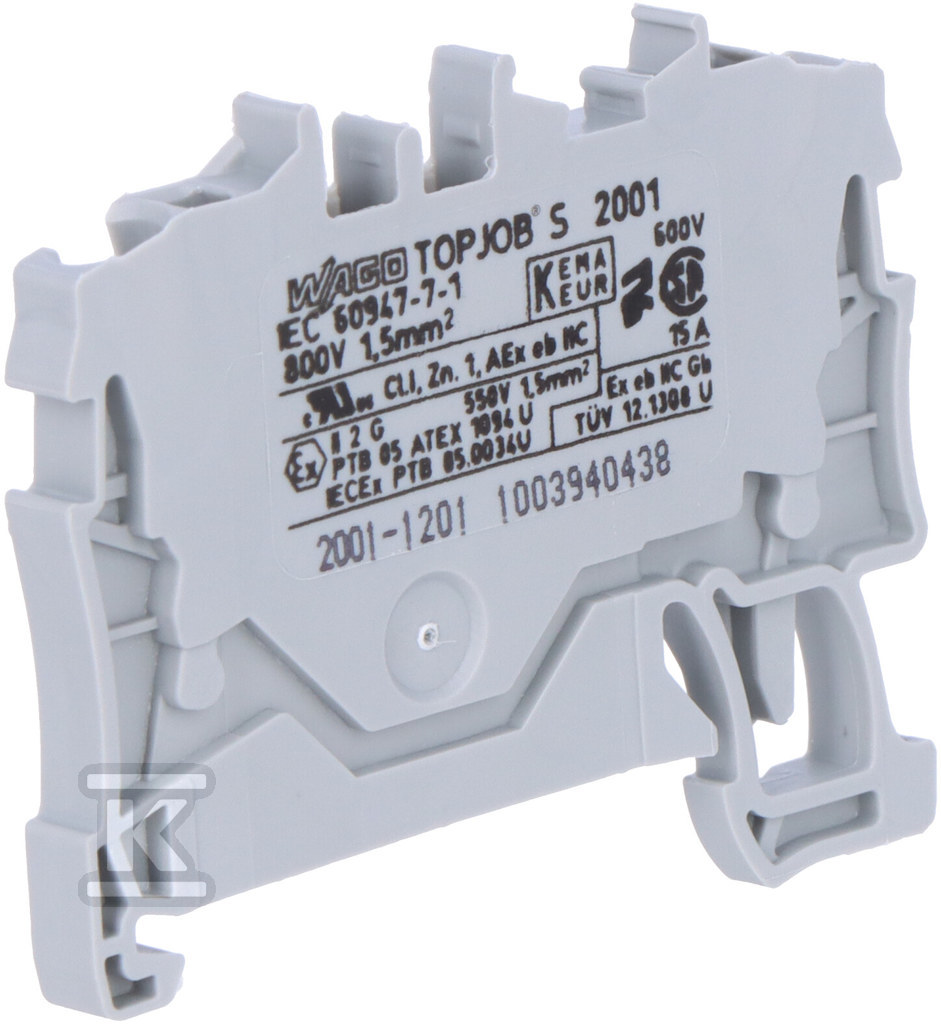 1.5 mm² 2-conductor through terminal - 2001-1201