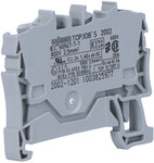 2.5 mm² 2-conductor through terminal block for Ex e II applications, description on the side and in the middle, for DIN rail 35 x 15 and 35 x 7.5 Push-in CAGE CLAMP® 2.50 mm² gray