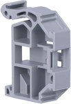 End stop, screwless, 10 mm wide for DIN rails 35 x 15 and 35 x 7.5, gray