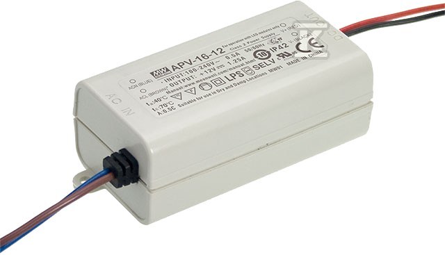 LED power supply APV-16-15, 16W 15V 1A - APV-16-15