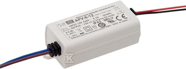 LED power supply APV-8-24, 8W 24V 0.34A - APV-8-24