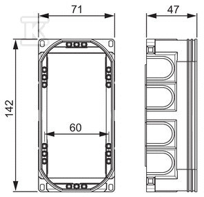 Flush-mounted box 2-fold emergency call - AU17.2