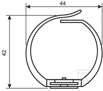 VK flex 40 comb duct, 500 mm long, - L2242