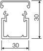 PVC wiring conduit 30x30mm, gray /2m/ - LF3003007030