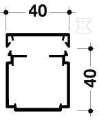 PVC 40x40mm electrical conduit, gray - LF4004007030