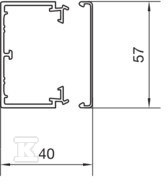 PVC 40x60mm electrical conduit, gray - LF4006007030