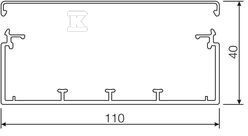 PVC 40x110mm electrical installation - LF4011007030