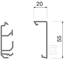 Base 20x55, black /2m/ - SL200551