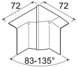 Internal angle adjustable 20x55, black - SL2005549011