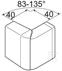 Outside angle adjustable 20x55, - SL200553D1